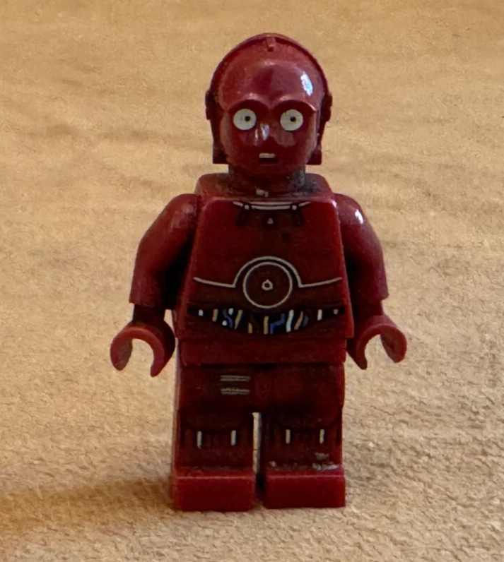 Lego Star Wars TC-4 Protocol Droid SW0546 Minifigure red c-3po - Image 3 of 3