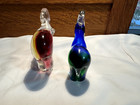 Murano Italy Art Glass Elephants - set of two - Blue and Red — photo 2