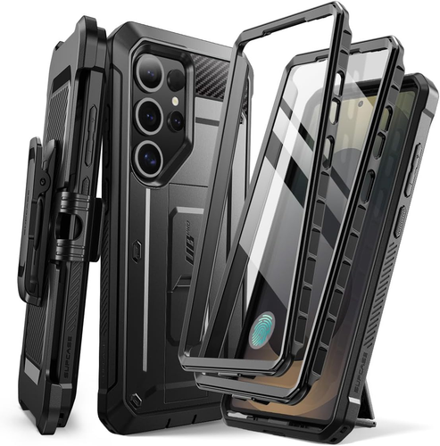Samsung Galaxy S25 Ultra Case + Screen Protector Military-Grade Protection Black