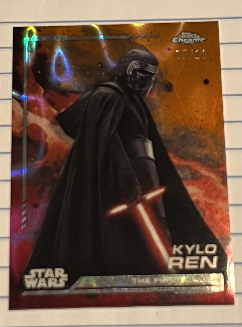 2024 STAR WARS Topps CHROME MUSTAFAR LAVA REFRACTOR KYLO REN SSP #115 #07/10!