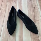 Rothy's The Point Ii Flats Black Knit Pointed Toe Low Heel Women's Shoes Us Size