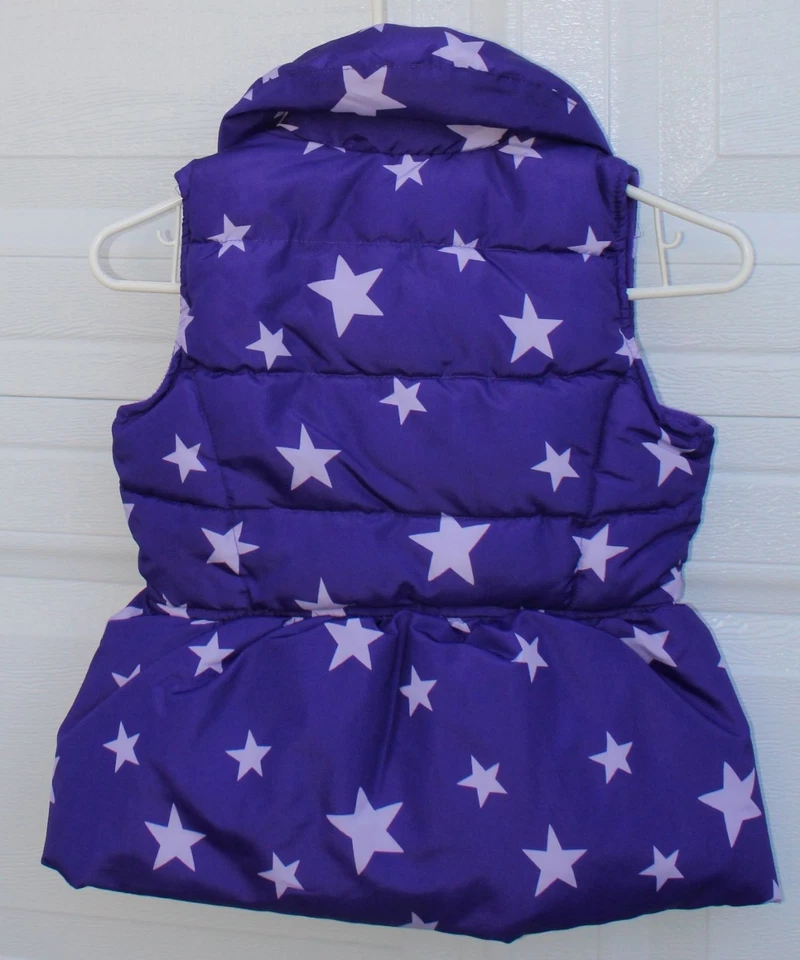 Crazy 8 Love To Shine Niñas Púrpura Estrella Cremallera Chaqueta Chaleco Abombado Nuevo Sin Etiquetas Mediano 7 8 Foto 3 de 3