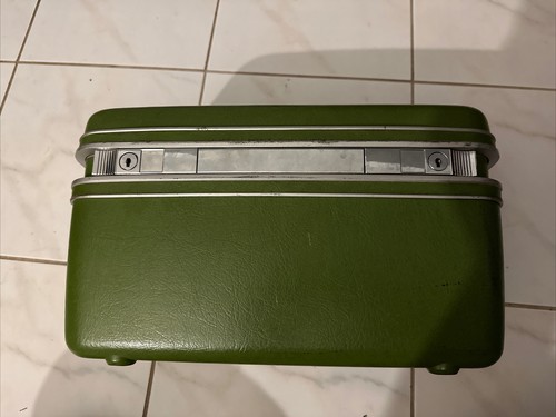 Vintage Samsonite Silhouette Green Train Cosmetic Makeup Case - Picture 2 of 8