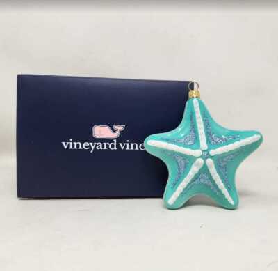 New Vineyard Vines starfish Christmas ornament hand made in Poland