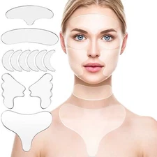 Anti Wrinkle Silicone Patch Reusable Eye Forehead Face Neck Stickers Lift Firm