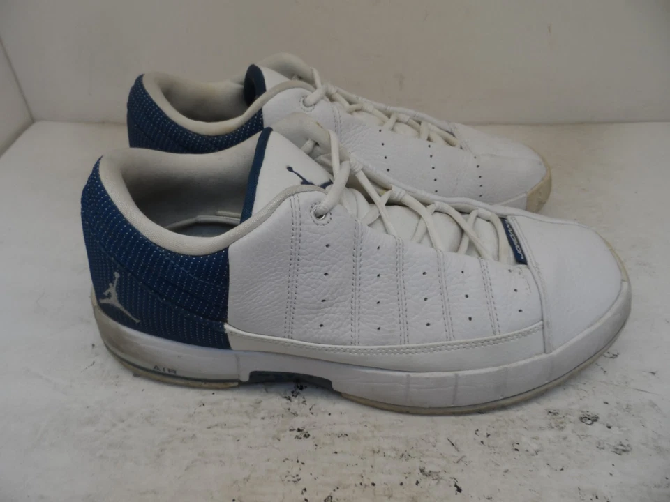 Nike Hombre 395468 Air Jordan TE II Advance Zapato Atlético Blanco Azul Talla 12M Foto 3 de 4
