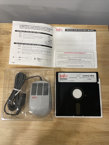 InfoMouse - Three Button DB-9 Connector - Drivers On 5.25 Inch Floppy - NIB - Picture 4 of 4