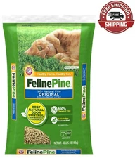 Feline Pine Original 100% Natural Pine Non-Clumping Cat Litter 40lb, Fresh Scent