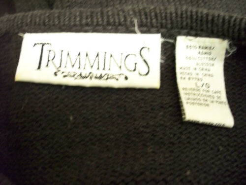Trimmings Sweater Large Black Beaded - Picture 5 of 5