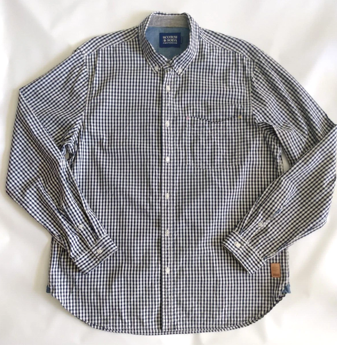 Navy blue gingham clearance shirt