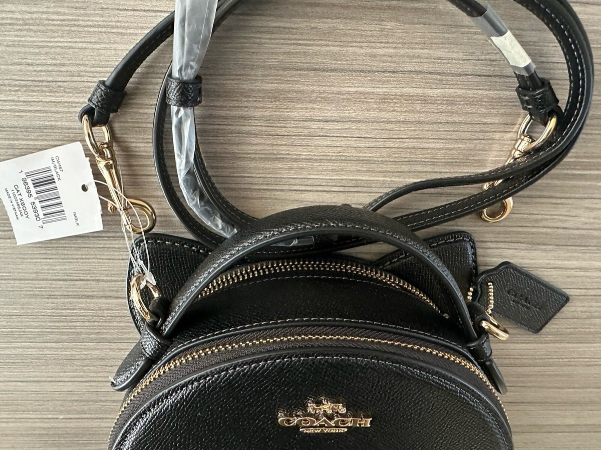 NWT Coach Canteen Crossbody With Halloween Cat Crossgrain