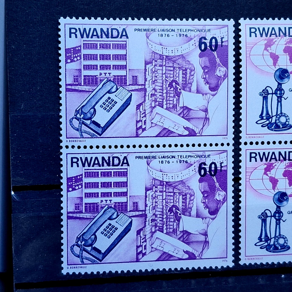 Rwanda 1976 - MNH - 16 Stamps - Rwandaise IT Pairs - Full 2 Sets - Image 2 of 4