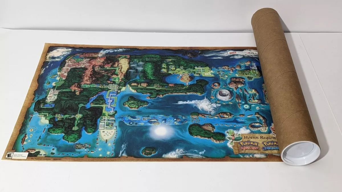 Pokedex Pokémon Omega Ruby and Pokémon Alpha Sapphire No Hoenn Region  Poster Map 9781101898208