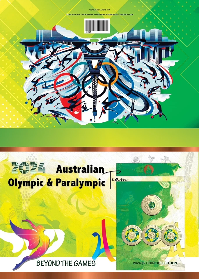 2024 Olympic 2$ Complete Custom Folder - Limited Edition . No Coins Included. - image 2 of 4