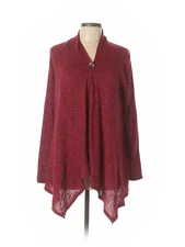 Ab Studio Women Red Cardigan L