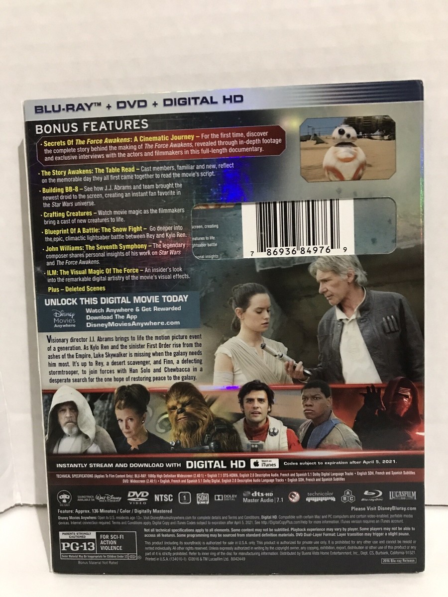 Star Wars: The Force Awakens (Blu-ray/DVD/Digital HD) - Blu-ray 