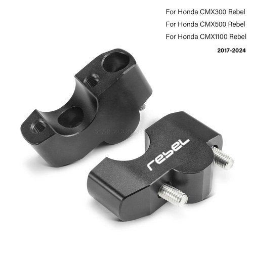 Handlebar Risers Mount For Honda Rebel 300 500 1100 CMX300 CMX500 CMX1100 17-24 - Picture 10 of 21