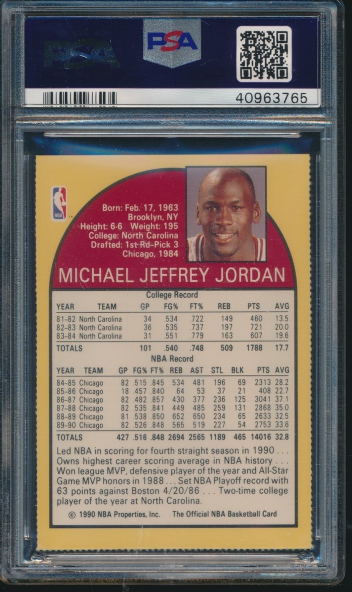 PSA 10 MICHAEL JORDAN 1990-91 90-91 Hoops Team Night Sheets PSA 10 MICHAEL JORDAN 1990-91 90-91 Hoops Team Night Sheets