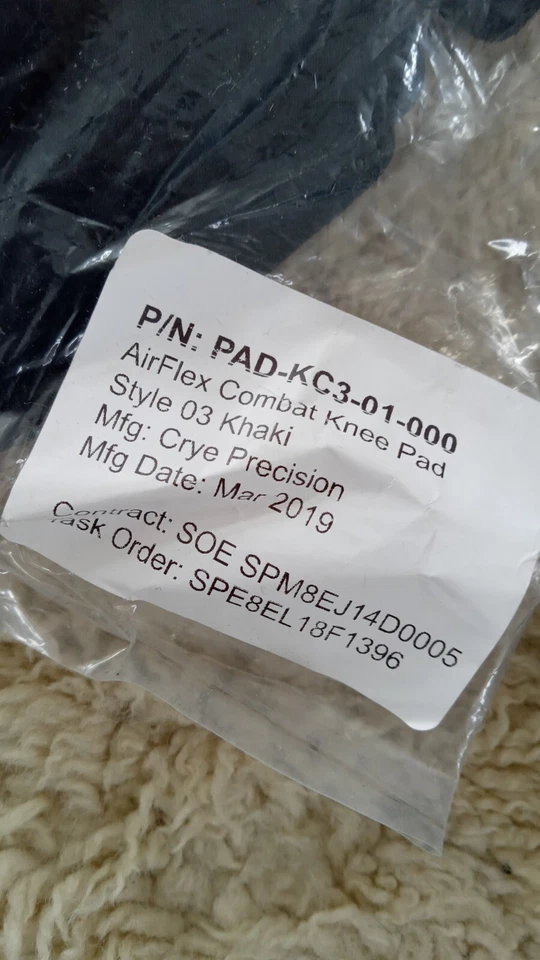 Juego de rodilleras de combate Crye Precision AirFlex caqui negro PAD-KC3-01-000 NUEVO EN CAJA - Imagen 2 de 4
