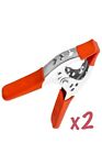 6" inch Heavy Duty Metal Spring Clamps Tips Tool Clip 2.5" Jaw Opening Lot Of 2