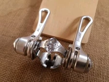 VINTAGE SIMPLEX CLAMP-ON BAND FRICTION DOWN TUBE SHIFTER SET