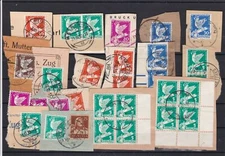 Switzerland Stamps + Cancels on Piece ref R 18793