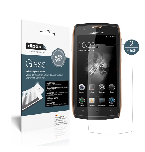 2X Schutzfolie FüR Blackview BV7000 Matt - Anti-Shock 9H Folie Dipos Glass-image