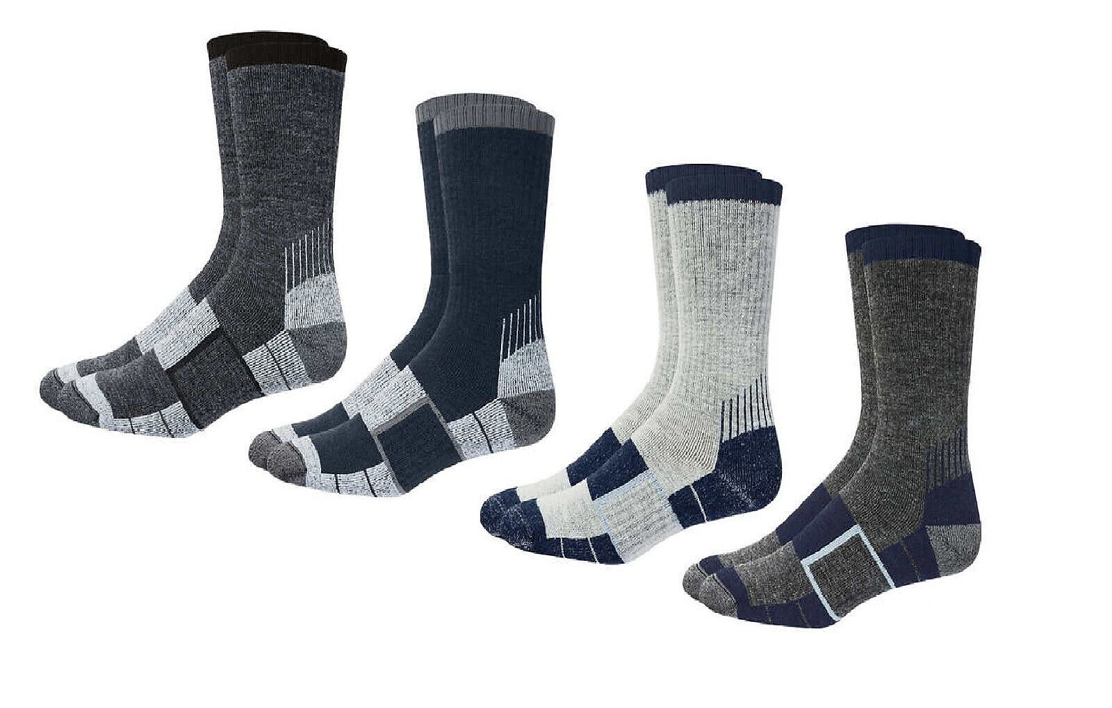 NEW Kirkland Signature Men's Merino Wool Blend Socks, 7-13 Shoe Size, 4 Pairs