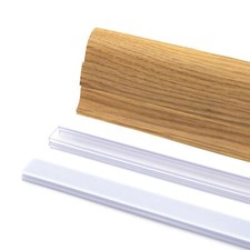 Cezar PVC Skirting Board Premium Classic 59mm Cable Channel Tidy 2.2m
