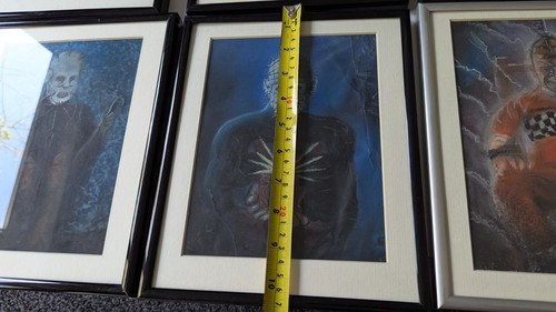 Portfolio of bespoke Horror & Sci-fi drawings/paintings, some framed, Hellraiser - Picture 11 of 15