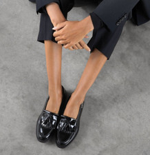RUSSELL & BROMLEY Chester Tassel Loafer Black Patent  UK 4 37 £250