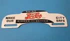 VINTAGE PEPSI PORCELAIN GAS OIL DRINK BEVERAGE COLA SIGN AD LICENSE PLATE TOPPER