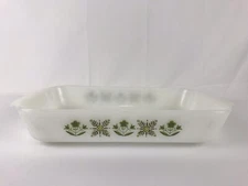 Fire King Anchor Hocking Casserole Dish No 432 Meadow Green RECTANGLE