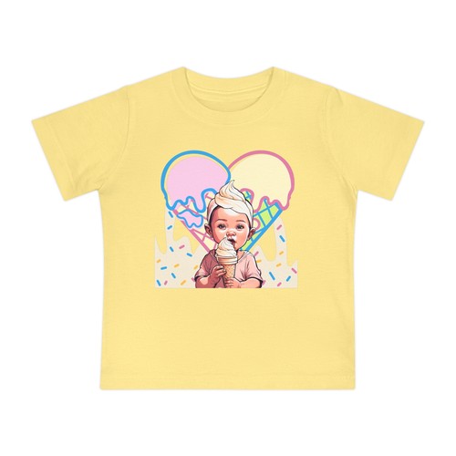 Baby Girl Eating Ice Cream Sprinkles Shirt Birthday Kids Baby Shower Clothes 1st - Picture 15 of 21