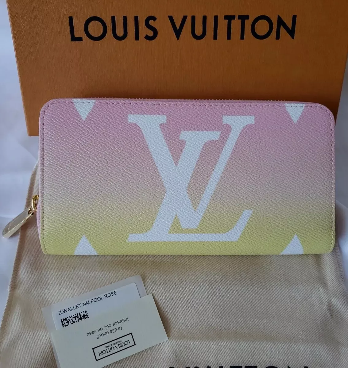 LOUIS VUITTON GIANT MONOGRAM BY THE POOL LARGE ZIPPY WALLET PINK PASTEL