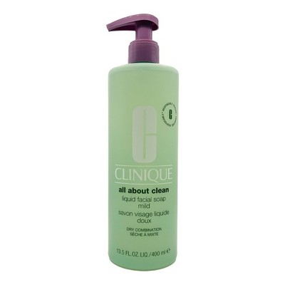 Clinique All About Clean Liquid Facial Soap Mild, 13.5 oz / 400ml JUMBO size NEW