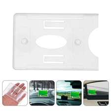  2 Pcs Car Mount Suction Cup Bracket Driving License Card Holder Permit Hanger