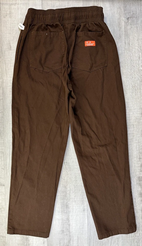 Cookman Chefs Wear Pants Brown Elastic Waist Drawstring Workwear Adult / Men’s M - Image 2 of 4
