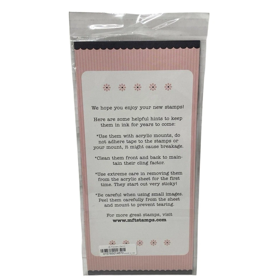 Juego de 9 estampillas transparentes My Favorite Things tema flores duelo amada alegría Foto 4 de 4