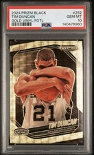 2024 PRIZM BLACK GOLD VINYL FOTL TIM DUNCAN PSA 10 #/5  POP 1