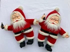 2 Vintage Rubber Face Santa Plush Doll Coca Cola 1988 Rich’s Francesca Co Dakin