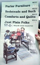 Lot Of 4 Willow Creek Collection Booklets Miniature Patterns For 16" Dolls Quilt