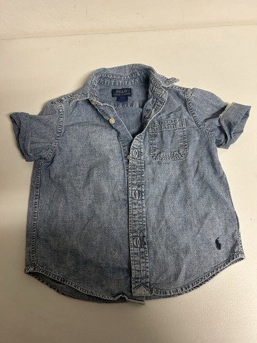 Polo Ralph Lauren Denim Toddler Boy light short sleeved shirt Size 3t