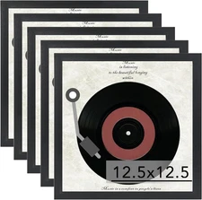 Vinyl Frame Record Frames for the Wall Display Album Covers, Wood Black 