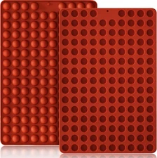 Mini Semi Sphere Shape Molds Silicone, 296 Cavities Round Baking Moulds for D...