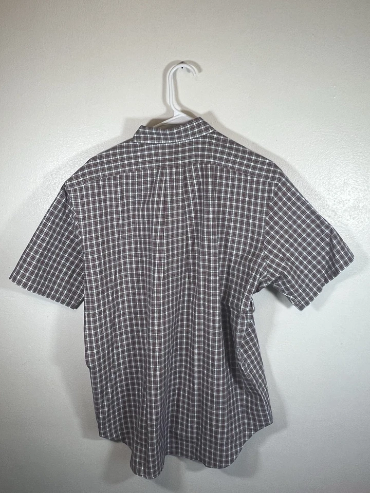 Ralph Lauren Button Down Shirt Men’s Size Large Plaid White Red Classic Fit - Image 3 of 4