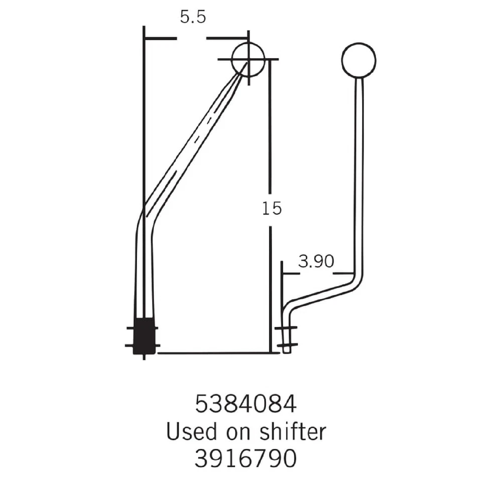 Palanca de cambios Hurst 3916790 Competition/Plus de 4 velocidades para cargador/Belvedere/Coronet/GTX Foto 2 de 4