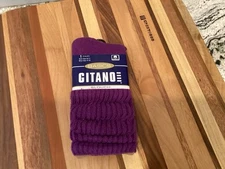 NEW Vintage Gitano Slouch Socks Women’s Sock Sz 9-11 Purple NOS