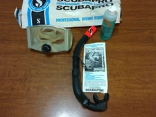 Vintage Scubapro Tempered Glass Diving Mask Goggles With Snorkel and Defog Fluid