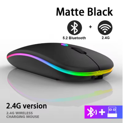PC Maus Kabellos USB Wireless Mouse Computer Notebook Laptop Funkmaus Aufladbar